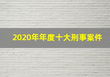 2020年年度十大刑事案件