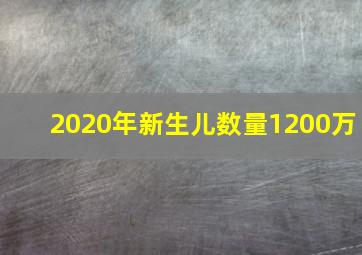 2020年新生儿数量1200万