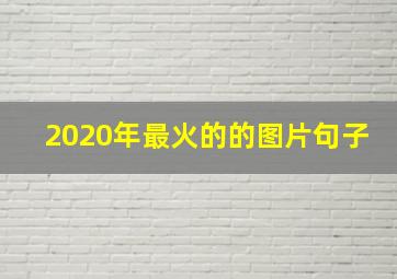 2020年最火的的图片句子