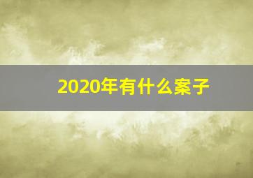 2020年有什么案子