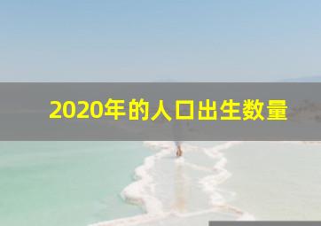 2020年的人口出生数量