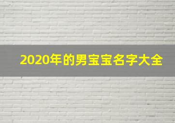 2020年的男宝宝名字大全