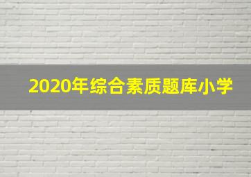 2020年综合素质题库小学