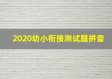 2020幼小衔接测试题拼音