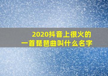 2020抖音上很火的一首琵琶曲叫什么名字