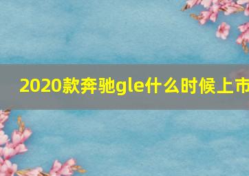 2020款奔驰gle什么时候上市