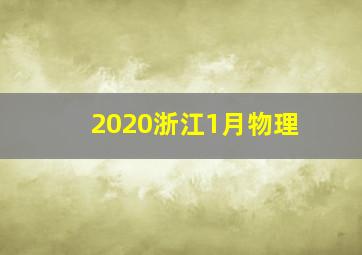 2020浙江1月物理