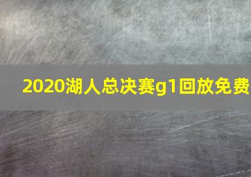 2020湖人总决赛g1回放免费