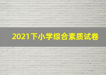 2021下小学综合素质试卷