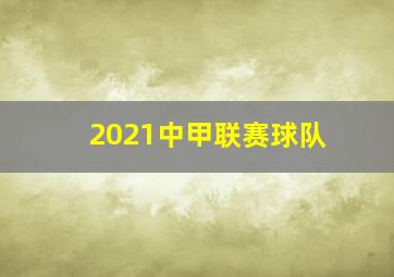 2021中甲联赛球队