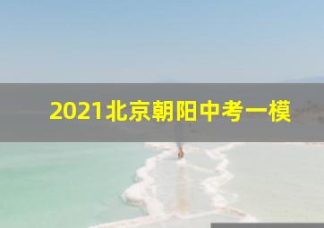 2021北京朝阳中考一模