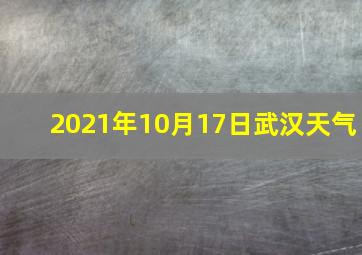 2021年10月17日武汉天气