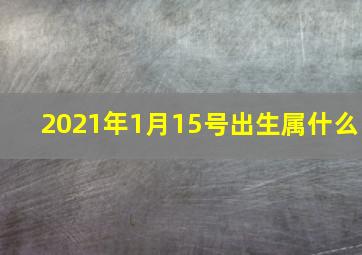 2021年1月15号出生属什么