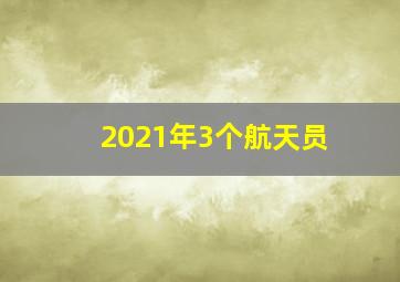 2021年3个航天员