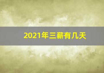 2021年三薪有几天