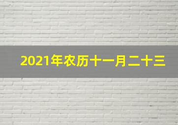 2021年农历十一月二十三