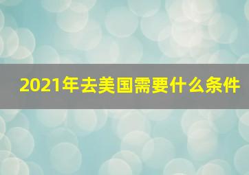 2021年去美国需要什么条件