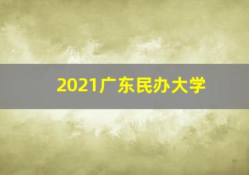 2021广东民办大学