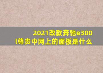 2021改款奔驰e300l尊贵中网上的面板是什么