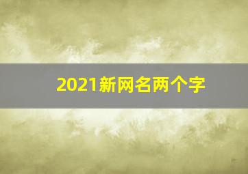 2021新网名两个字