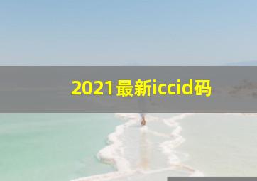 2021最新iccid码