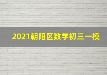 2021朝阳区数学初三一模