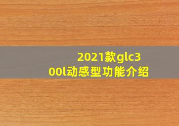 2021款glc300l动感型功能介绍