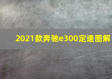 2021款奔驰e300定速图解