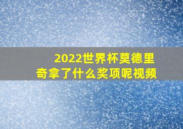 2022世界杯莫德里奇拿了什么奖项呢视频