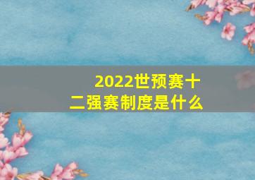 2022世预赛十二强赛制度是什么