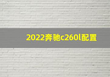 2022奔驰c260l配置