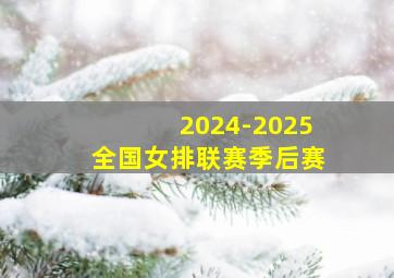 2024-2025全国女排联赛季后赛