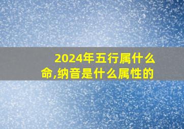 2024年五行属什么命,纳音是什么属性的