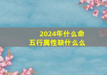 2024年什么命五行属性缺什么么