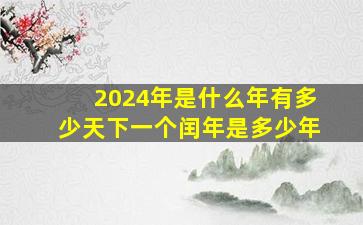 2024年是什么年有多少天下一个闰年是多少年