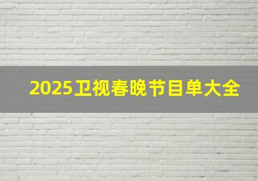 2025卫视春晚节目单大全