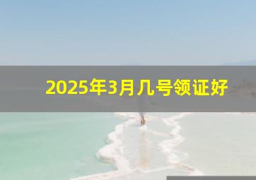 2025年3月几号领证好