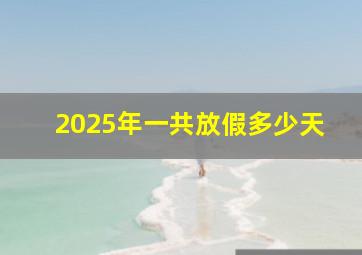 2025年一共放假多少天