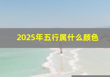 2025年五行属什么颜色