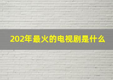 202年最火的电视剧是什么