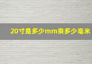 20寸是多少mm乘多少毫米