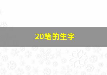 20笔的生字