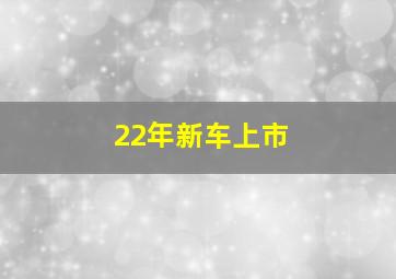 22年新车上市