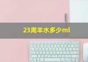 23周羊水多少ml