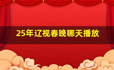 25年辽视春晚哪天播放