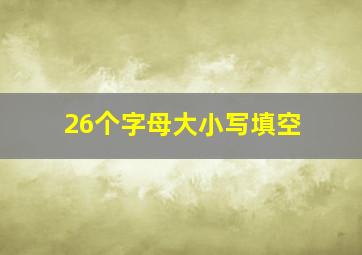 26个字母大小写填空