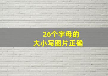 26个字母的大小写图片正确