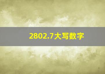 2802.7大写数字