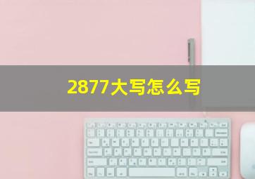 2877大写怎么写