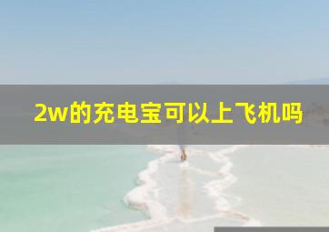 2w的充电宝可以上飞机吗